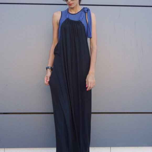 Aakasha Maxi Combo Dress Size Medium - Picture 1 of 8